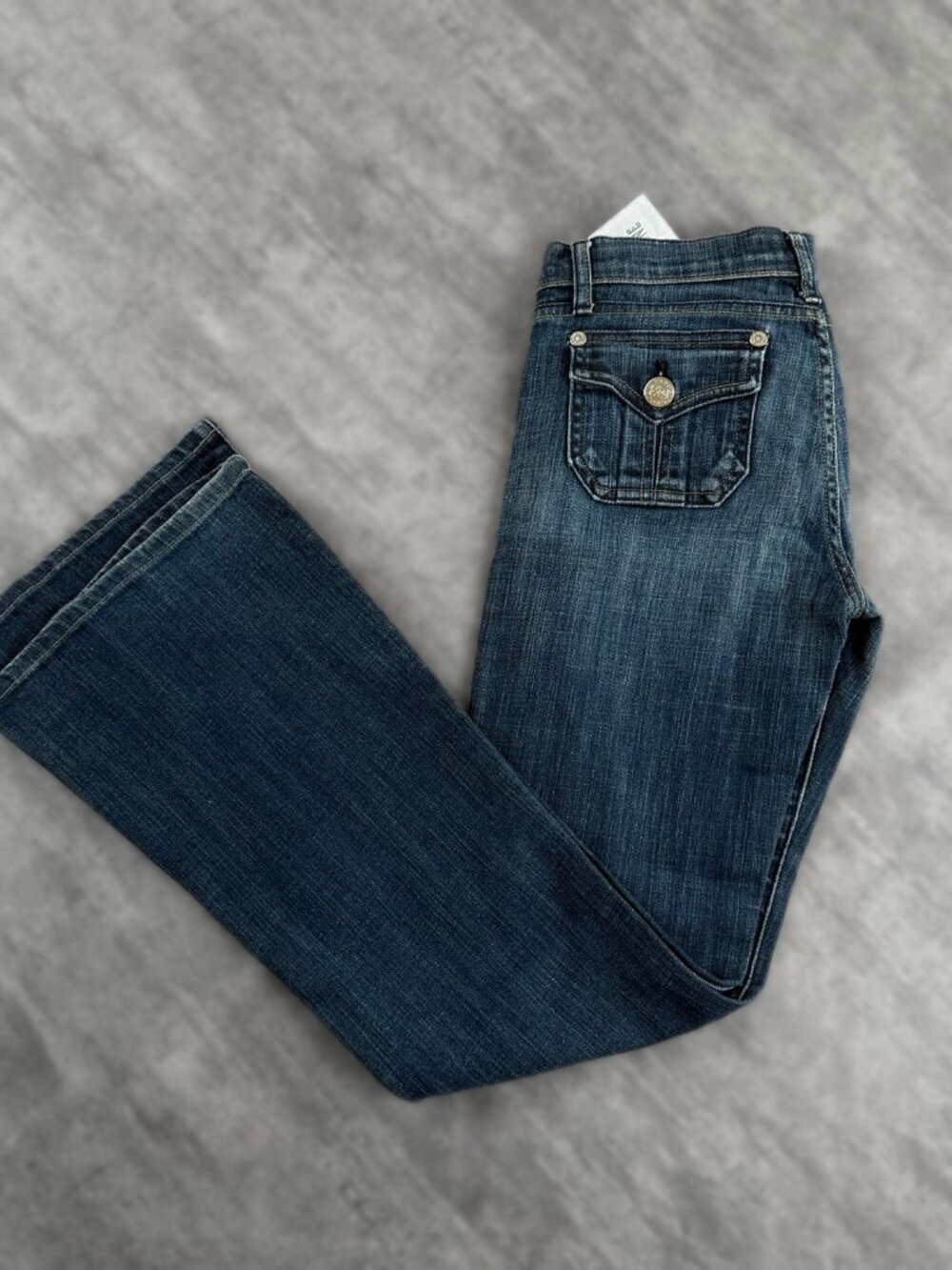Rock & Republic Bootcut Jeans Size 27 Blue Medium Wash Low Rise Y2K